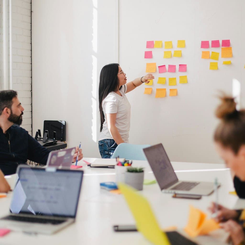 Engineers planning custom software architecture on a whiteboard — Massar Digital discovery phase